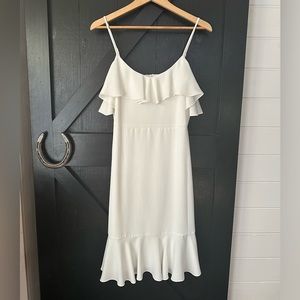 Trina Turk Mosey Midi Dress Ruffled Feminine Chic Special Occasion Bridal Sz 6